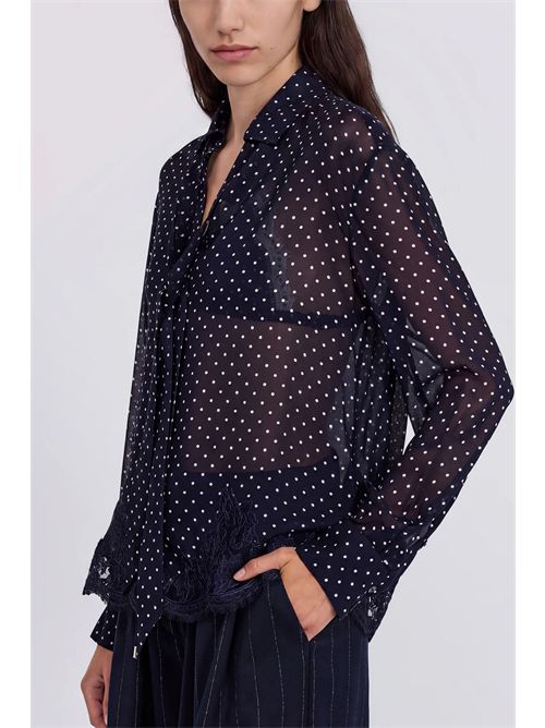 Camicia a pois con pizzo ERMANNO FIRENZE | D49EK003EB0MFB9023449